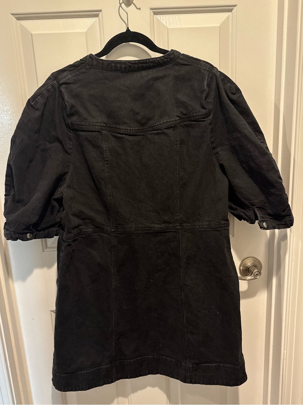 Pilcro for Anthropologie Black Denim Zip-Front Mini Dress Size 20W - Picture 2 of 14